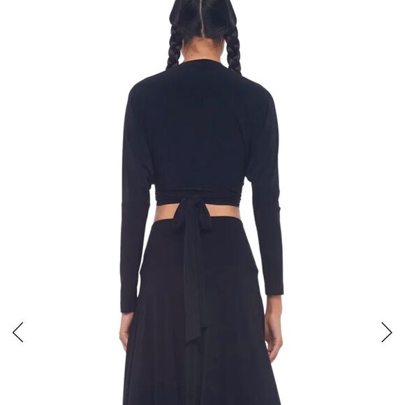 Norma Kamala‎ Dolman Wrap Top Black M NWT - Picture 3 of 9